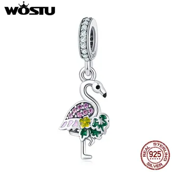 WOSTU Real 925 Sterling Silver Colorful Flamingo Trendy Charms fit Beads Bracelet Necklace DIY Fashion Jewelry Lover Gift CQC849
WOSTU Real 925 Sterling Silver Colorful Flamingo Trendy Charms fit Beads Bracelet Necklace DIY Fashion Jewelry Lover Gift CQC849