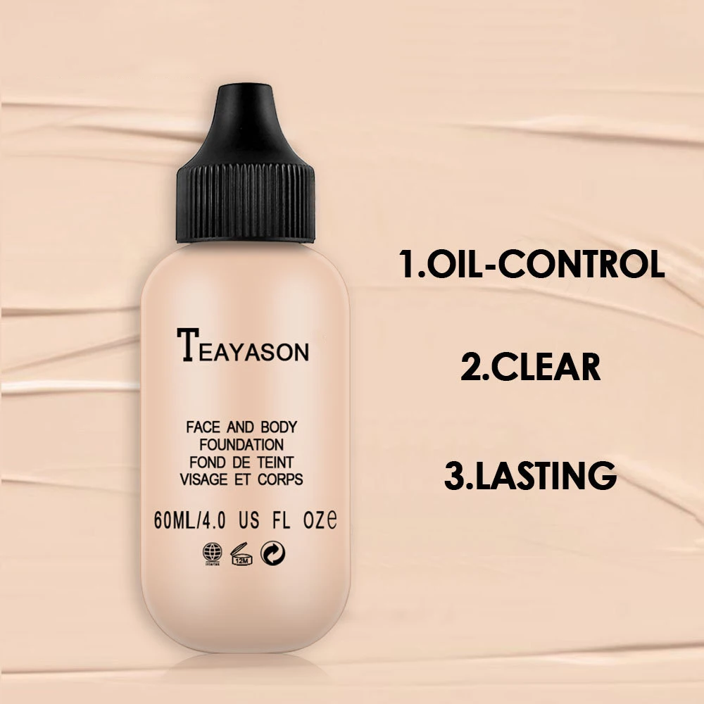 TEAYASON Beauty 60ml Foundation Soft Matte Lasting Oil Control Concealer Moisturizing Liquid Foundation Cream Makeup TSLM1
TEAYASON Beauty 60ml Foundation Soft Matte Lasting Oil Control Concealer Moisturizing Liquid Foundation Cream Makeup TSLM1