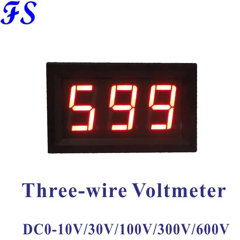 

3 Wires 0.56" LED Digital Voltmeter Voltage Meter Monitor Voltage Tester for 0-100V 300V D28 AC Volt Panel Meter AC 0-10V 30V