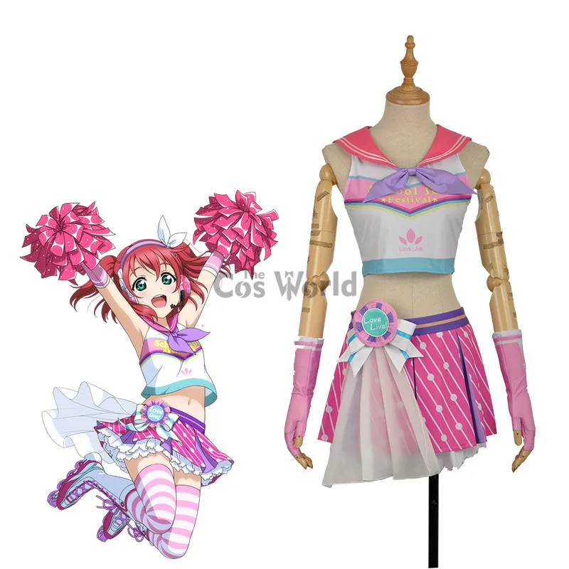LoveLive!Sunshine!! Aqours Kurosawa Ruby Cheerleaders Sailor Suit Dress Uniform Outfit Anime Cosplay Costumes
LoveLive!Sunshine!! Aqours Kurosawa Ruby Cheerleaders Sailor Suit Dress Uniform Outfit Anime Cosplay Costumes