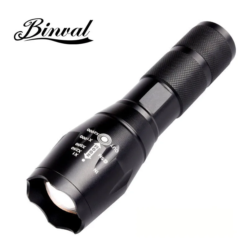 Binval T6 Led Flashlight Ultra Bright torch Camping Outdoor hand light 5 switch Modes Zoomable Bicycle Light use 18650 battery
Binval T6 Led Flashlight Ultra Bright torch Camping Outdoor hand light 5 switch Modes Zoomable Bicycle Light use 18650 battery