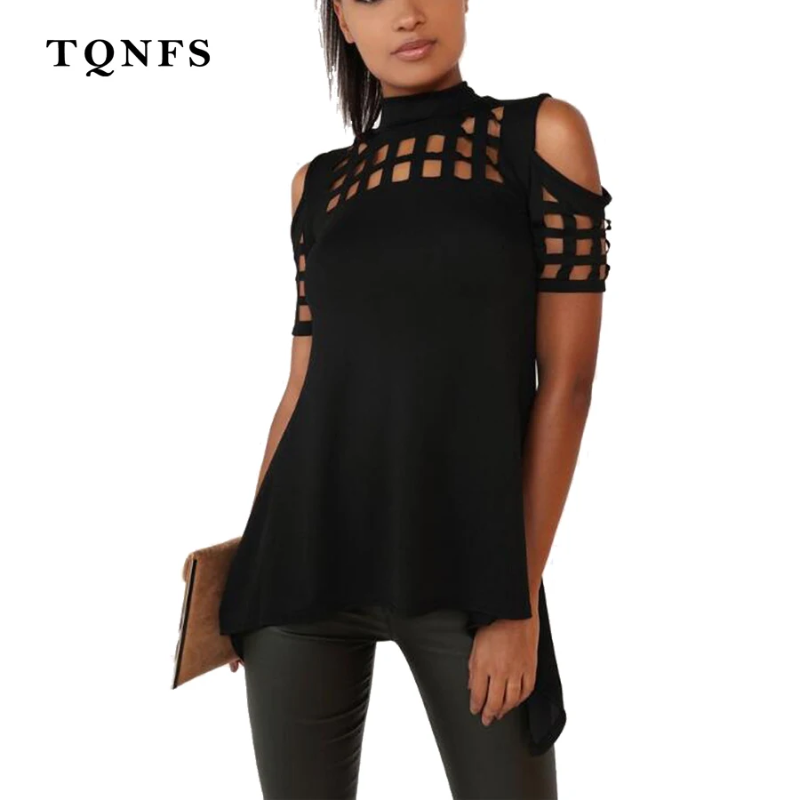 TQNFS Fashion Tshirts Cotton Women Off Shoulder Wo...
