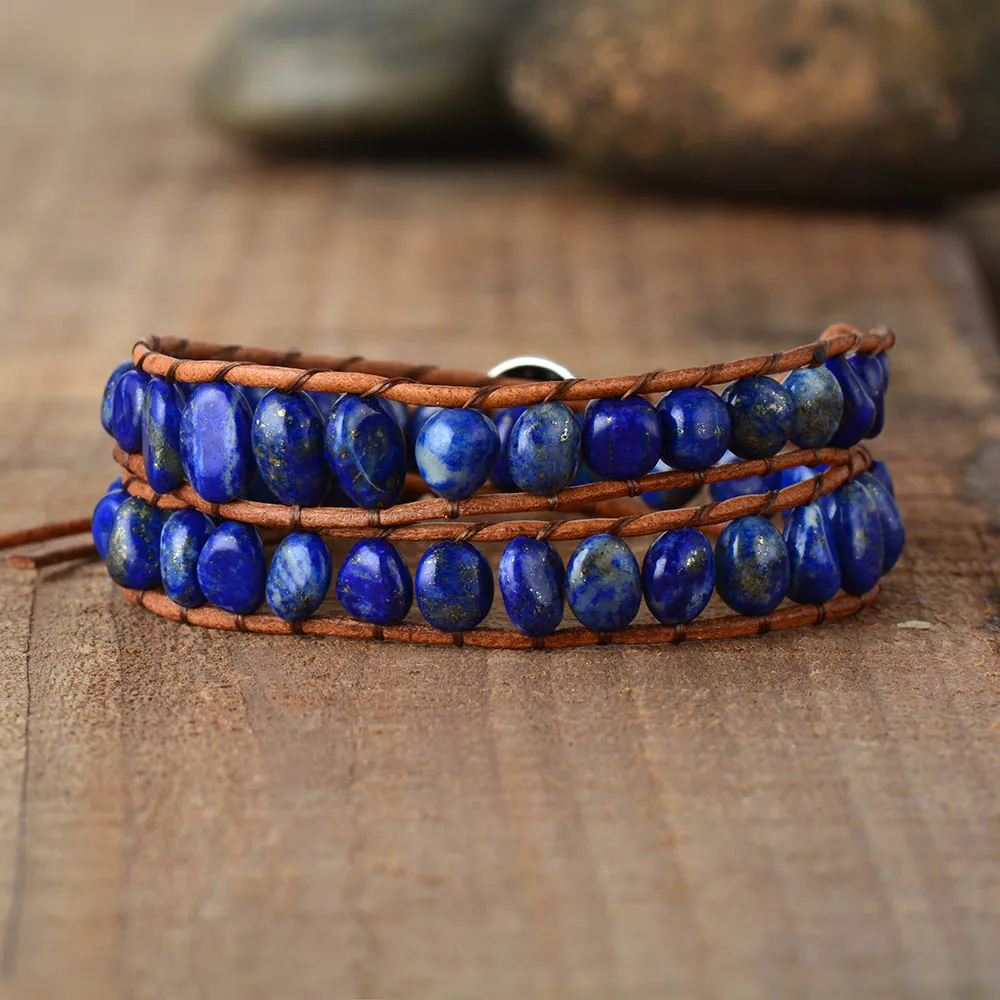 Unique Women Designer Bracelets Random Lapis Lazuli 2 Layers Leather Wrap Bracelet Unisex Bracelets Men Dropship
Unique Women Designer Bracelets Random Lapis Lazuli 2 Layers Leather Wrap Bracelet Unisex Bracelets Men Dropship