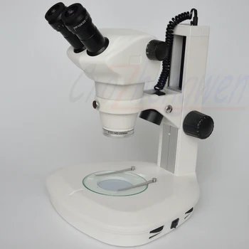 FREE SHIPPING ! FYSCOPE Scientific 4X-50X Track Stand Stereo Zoom Confocal Binocular Microscope with LED Lights