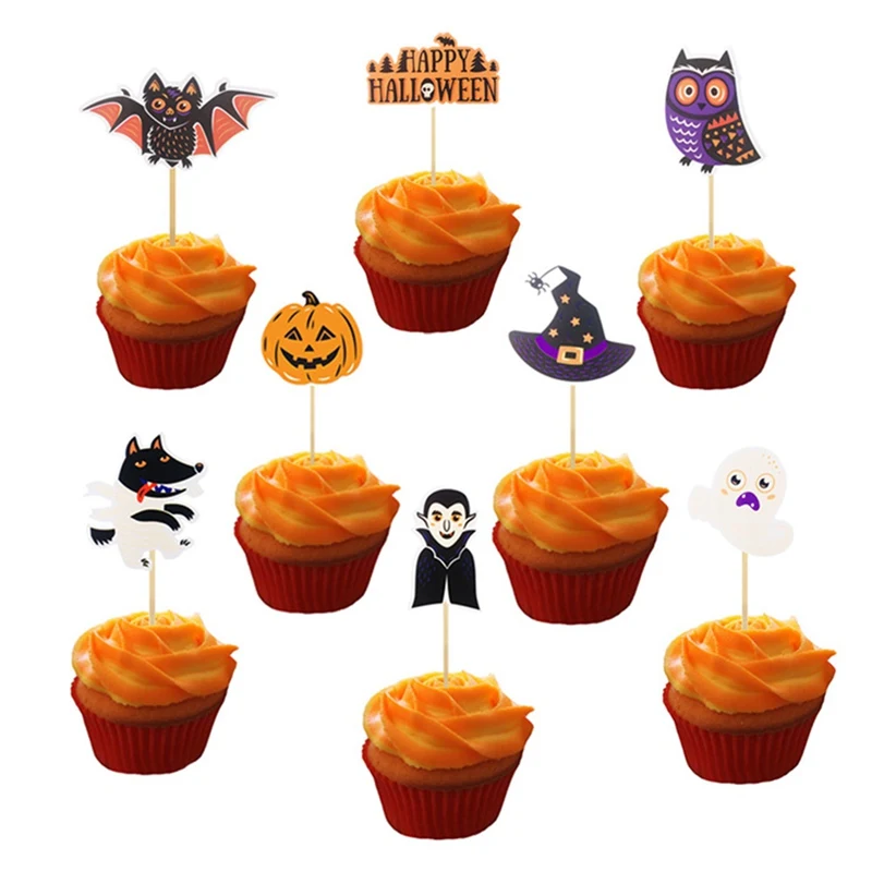 5Pcs/Pack Ghost Owl Wolf Halloween Cake Toppers Cupcake Card Creative Dessert Cake Flag Halloween Party Decoration Supplies
5Pcs/Pack Ghost Owl Wolf Halloween Cake Toppers Cupcake Card Creative Dessert Cake Flag Halloween Party Decoration Supplies