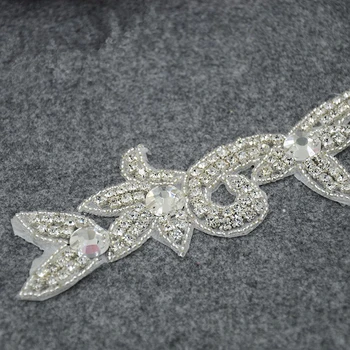 crystal bridal rhinestone pearl beaded applique for wedding evening dress and sash DIY iron on
crystal bridal rhinestone pearl beaded applique for wedding evening dress and sash DIY iron on