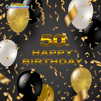 Personalized Years Happy Birthday Golden Backdrops Balloons with Powder Black and White Balloons Black Photographic Background
Personalized Years Happy Birthday Golden Backdrops Balloons with Powder Black and White Balloons Black Photographic Background