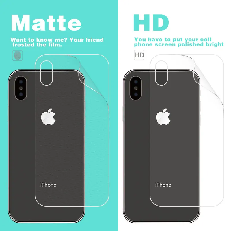 Задняя HD прозрачная глянцевая пленка для Iphone Apple XR XS MAX матовая защитная ЖК-экрана