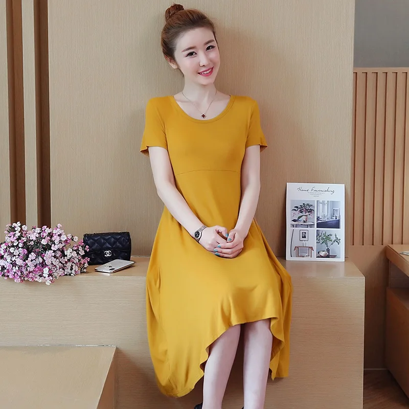 Maternity wear 2019 maternity dress Korean version of pregnant women dress summer new cotton pregnant women T-shirt dress
Maternity wear 2019 maternity dress Korean version of pregnant women dress summer new cotton pregnant women T-shirt dress