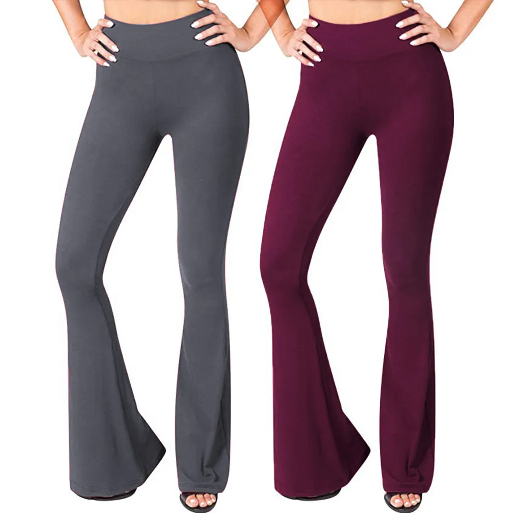 2019 New women's Yoga Bell Bottom Pants High Waist Stretch Fitness Slim Pants Running Pants Dance Bell Pants
2019 New women's Yoga Bell Bottom Pants High Waist Stretch Fitness Slim Pants Running Pants Dance Bell Pants