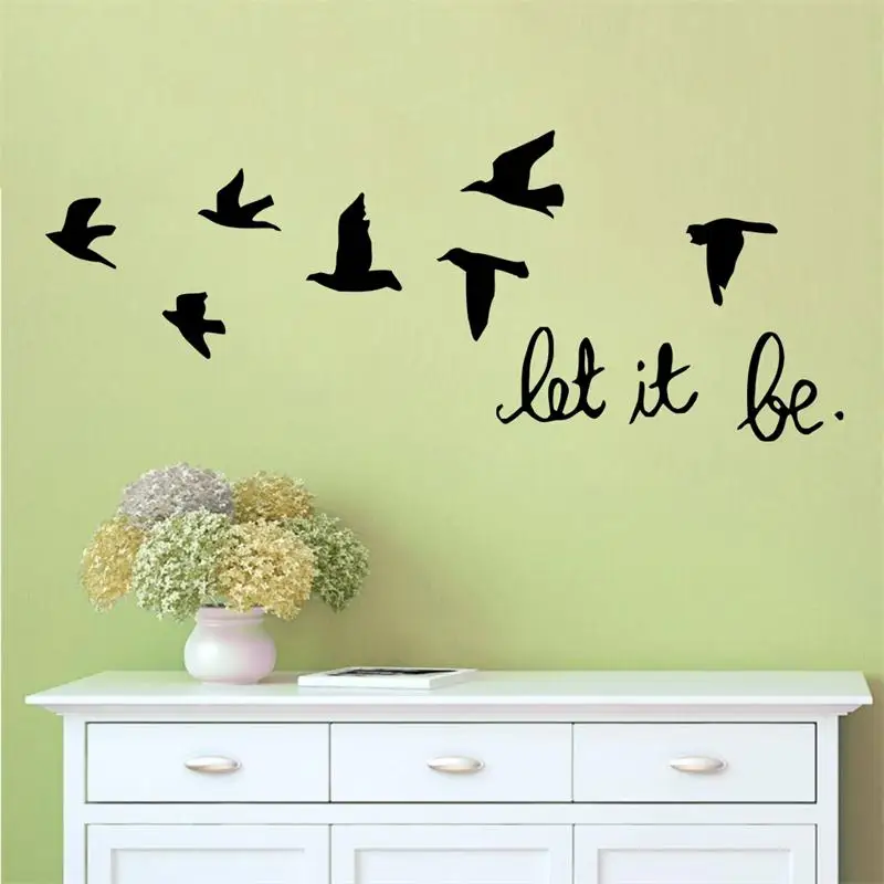 newest DIY black Swallows Birds quote Let It Be home decor wall sticker for kids room decoration living room bedroom decor mural
newest DIY black Swallows Birds quote Let It Be home decor wall sticker for kids room decoration living room bedroom decor mural
