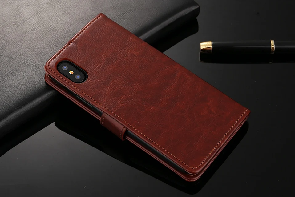 Leather Case For iPhone XS Max XR X Coque iPhone8 Wallet Luxury Flip Phone Case For iPhone X Xs 5 5S SE 6 6S 7 8 Plus Cover TPU (6)