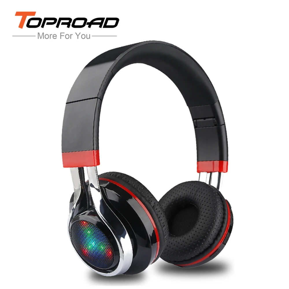 TOPROAD LED audifonos Bluetooth Headphones Glowing Foldable Earphone Wireless Stereo Music Headset With Mic FM Radio TF Headset
TOPROAD LED audifonos Bluetooth Headphones Glowing Foldable Earphone Wireless Stereo Music Headset With Mic FM Radio TF Headset