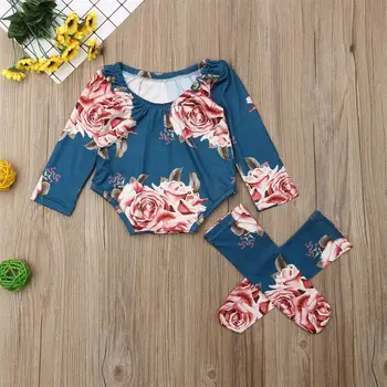 Newborn Baby Girl Print Flower Footies Long Sleeve Clothing Leg Wamer Socks Outfit arrival Baby Clothes From 0 to 3 Months
Newborn Baby Girl Print Flower Footies Long Sleeve Clothing Leg Wamer Socks Outfit arrival Baby Clothes From 0 to 3 Months
