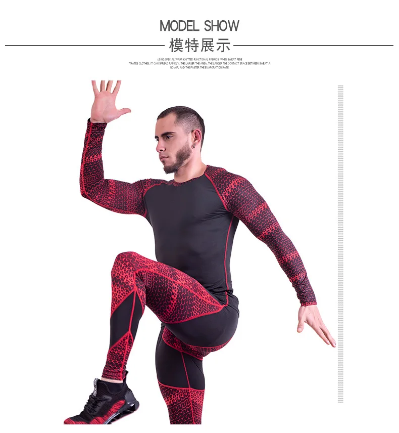 2019 Rashguard Male Fitness MMA Running Shirt Men Long Sleeve T Shirt Crossfit Bodybuilding Men Man Compression Sports Suit (6)