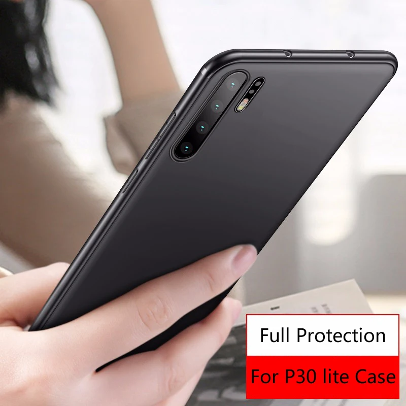 Мягкий чехол для huawei P30 lite деловой бампер тонкий матовый мягкий Pro P 30