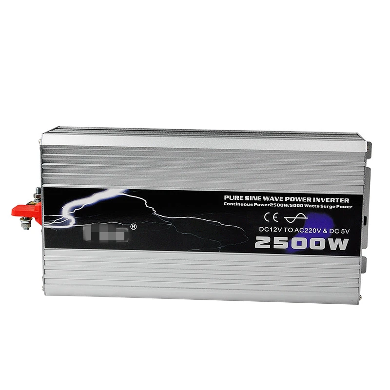 2500W DC 12V TO AC 220V Pure Sine Wave Power Inverter 2500 Watt Converter with USB for Solar / Wind System Refrigerator
2500W DC 12V TO AC 220V Pure Sine Wave Power Inverter 2500 Watt Converter with USB for Solar / Wind System Refrigerator