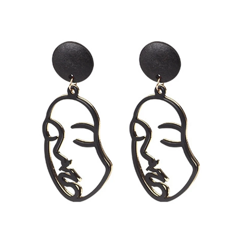 New Charm Abstract Hollow Face Dangle Earrings Face Oval Earrings For Women Wood Face Drop Earrings Boucles D'oreilles Brincos
New Charm Abstract Hollow Face Dangle Earrings Face Oval Earrings For Women Wood Face Drop Earrings Boucles D'oreilles Brincos