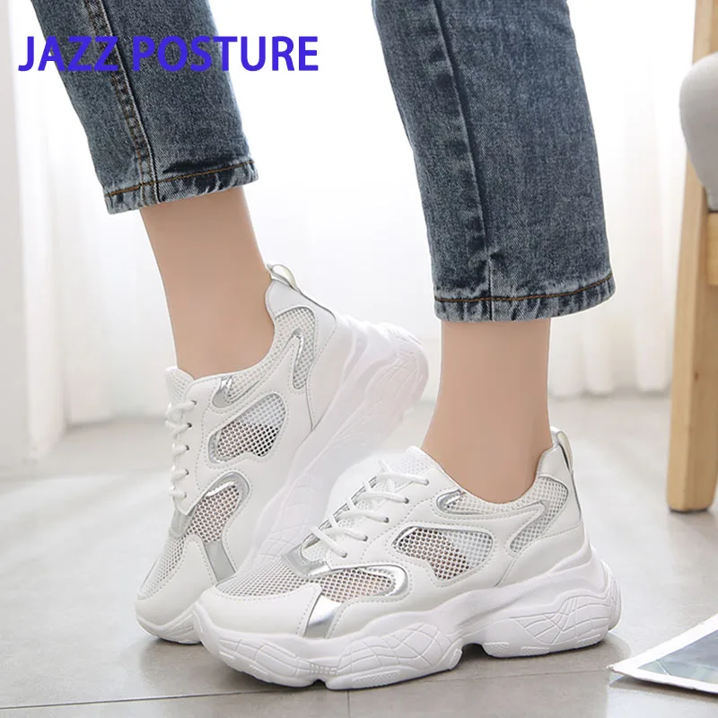 Fashion women's casual shoes leather dad thick thick sports shoes Harajuku flat bottom platform with white mesh shoes y576
Fashion women's casual shoes leather dad thick thick sports shoes Harajuku flat bottom platform with white mesh shoes y576