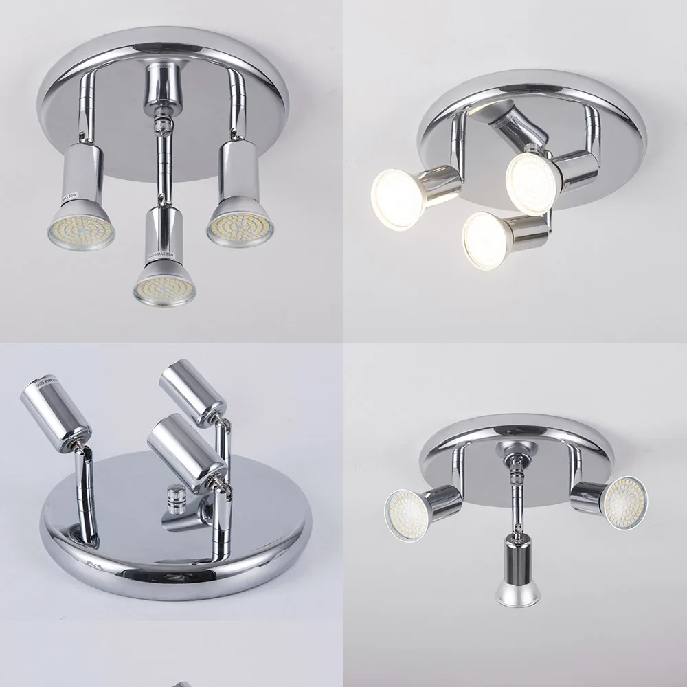AC 90-260V LED Ceiling Light with 3 Swiveling Light Spots GU10 Ceiling Spot Lights for indoor Lighting Fixtures Decoration
AC 90-260V LED Ceiling Light with 3 Swiveling Light Spots GU10 Ceiling Spot Lights for indoor Lighting Fixtures Decoration