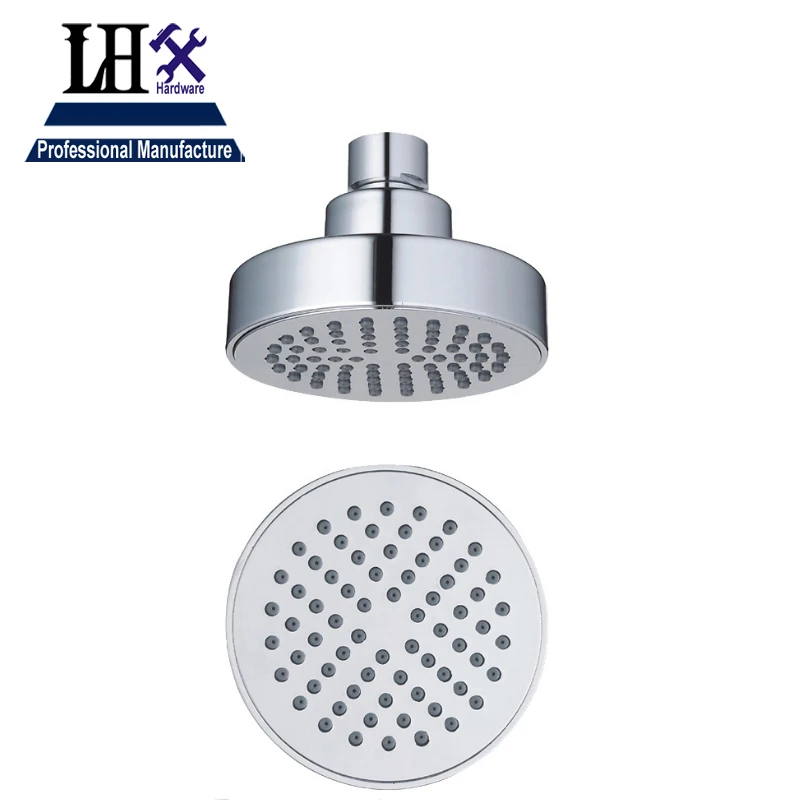 

LHX CXY102 4 Inch Hotel Bathroom Showerhead ABS Plastic Top Spray Single Rain Shower Head Round Chrome Finish Showerhead