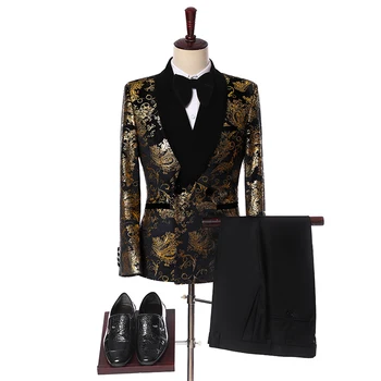 2019 Costume Homme Velvet Mens Suit Shawl Lapel Double Breasted Floral Wedding Suits Slim Fit Prom Groom Tuxedo Terno Masculino
2019 Costume Homme Velvet Mens Suit Shawl Lapel Double Breasted Floral Wedding Suits Slim Fit Prom Groom Tuxedo Terno Masculino