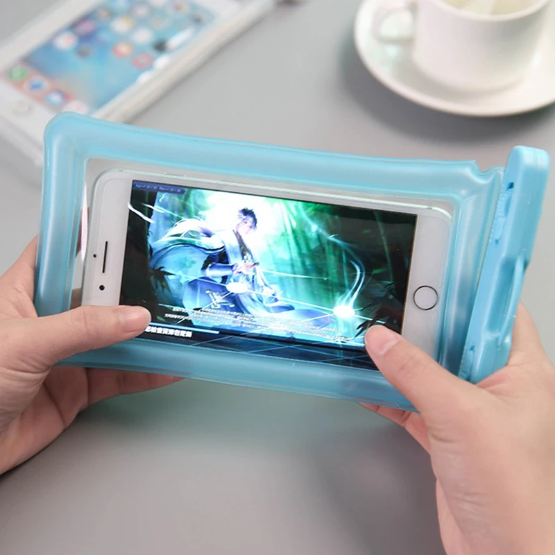 6 inches Swimming Waterproof PVC Cell Phone Pouch Bag Dry Solid Mobile Sealed Swimming Underwater Case for iphone Xs X
6 inches Swimming Waterproof PVC Cell Phone Pouch Bag Dry Solid Mobile Sealed Swimming Underwater Case for iphone Xs X