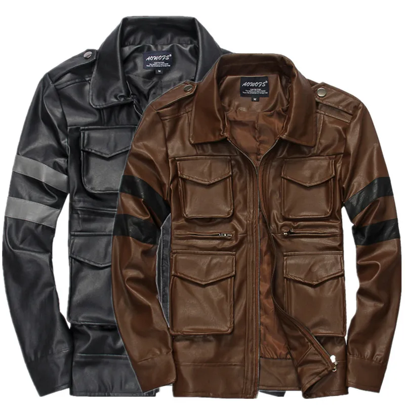 Men's Leather Jacket Game Resident Evil 6 Leon Jacket Motorcycle Outerwear Cavalier Men PU Leather Jacket Man Coat M-3XL
Men's Leather Jacket Game Resident Evil 6 Leon Jacket Motorcycle Outerwear Cavalier Men PU Leather Jacket Man Coat M-3XL