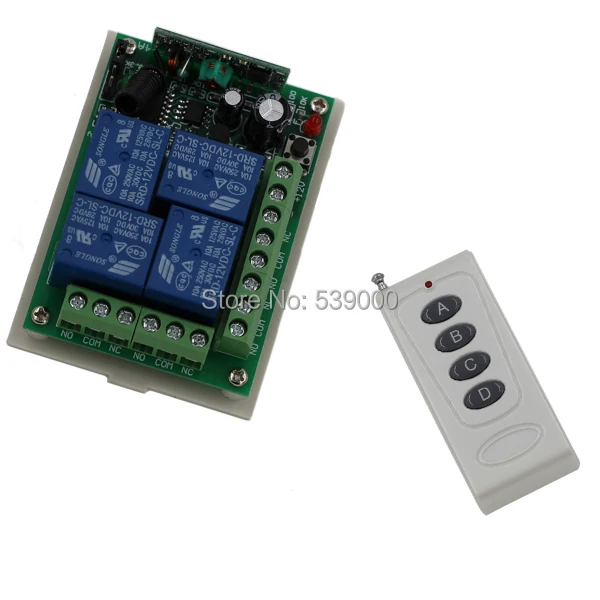 4CH RF Wireless Remote Control System Remote Electronic Switching transmitter receiver remote control / radio receiver
4CH RF Wireless Remote Control System Remote Electronic Switching transmitter receiver remote control / radio receiver