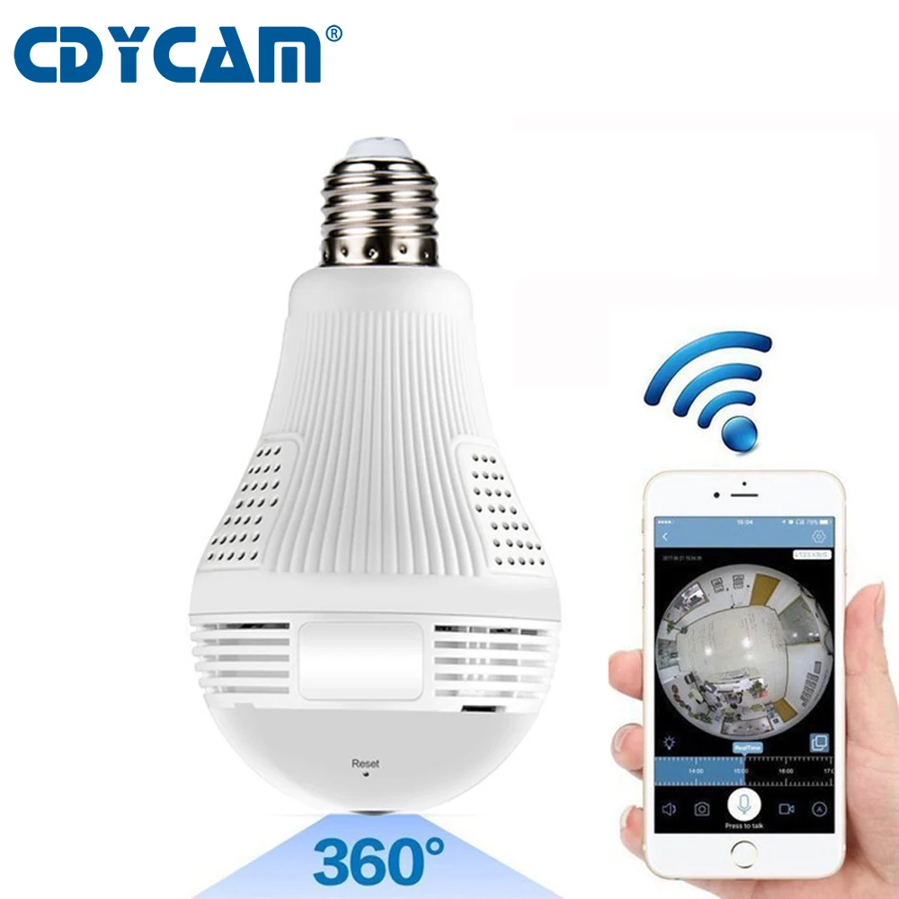 CDYCAM 1080P LED Light 360 Degree Home Security Burglar Lamp 960P Wireless Panoramic WiFi CCTV Fisheye Surveillance IP Camera
CDYCAM 1080P LED Light 360 Degree Home Security Burglar Lamp 960P Wireless Panoramic WiFi CCTV Fisheye Surveillance IP Camera
