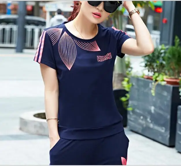 2018 Summer elegant Casual style Cotton women's tracksuit two piece set slim printed hoody t Clothing Sets adies M-4XL
2018 Summer elegant Casual style Cotton women's tracksuit two piece set slim printed hoody t Clothing Sets adies M-4XL