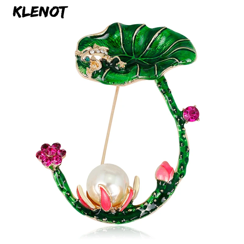Green Enamel Lotus Leaf Frog Brooch Pearl Pins and Brooches for Women Metal Pin Flower Crystal Animal Jewelry Suit Accessories
Green Enamel Lotus Leaf Frog Brooch Pearl Pins and Brooches for Women Metal Pin Flower Crystal Animal Jewelry Suit Accessories