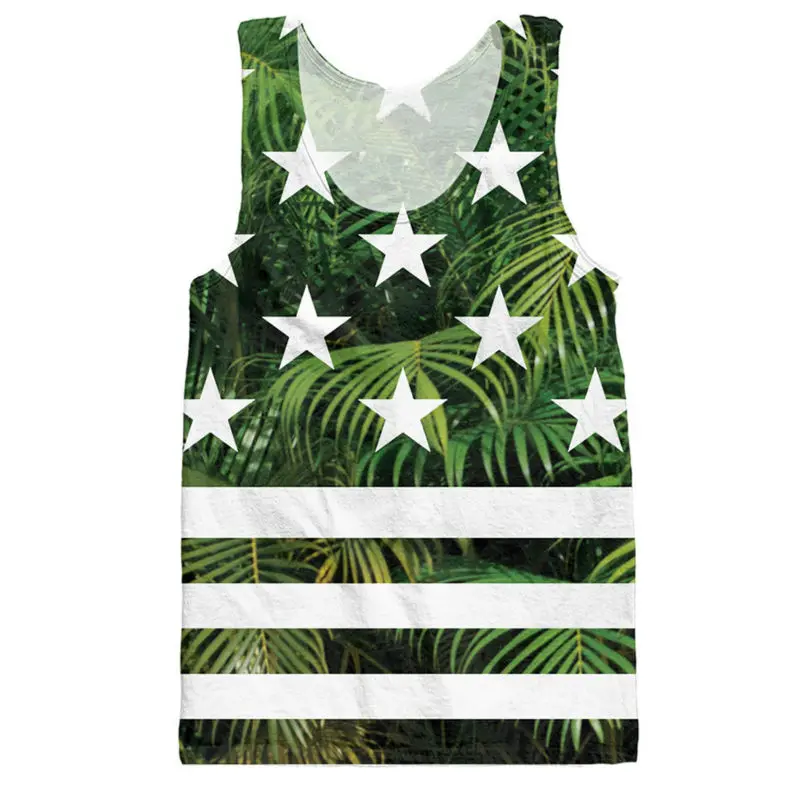 Green Palm Tank Tops 3d Printed White Stars Stripes Jersey Men Vest Casual Summer Style Tees For Unisex Leisure Sleeveless Shirt
Green Palm Tank Tops 3d Printed White Stars Stripes Jersey Men Vest Casual Summer Style Tees For Unisex Leisure Sleeveless Shirt