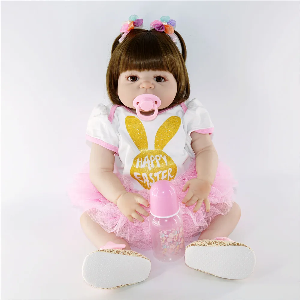 brown wig 57cm 100% Handmade Baby Girl Dolls Reborn Silicone Vinyl Newborn Babies Princess Lifelike Toy Gift safe and non-toxic
brown wig 57cm 100% Handmade Baby Girl Dolls Reborn Silicone Vinyl Newborn Babies Princess Lifelike Toy Gift safe and non-toxic