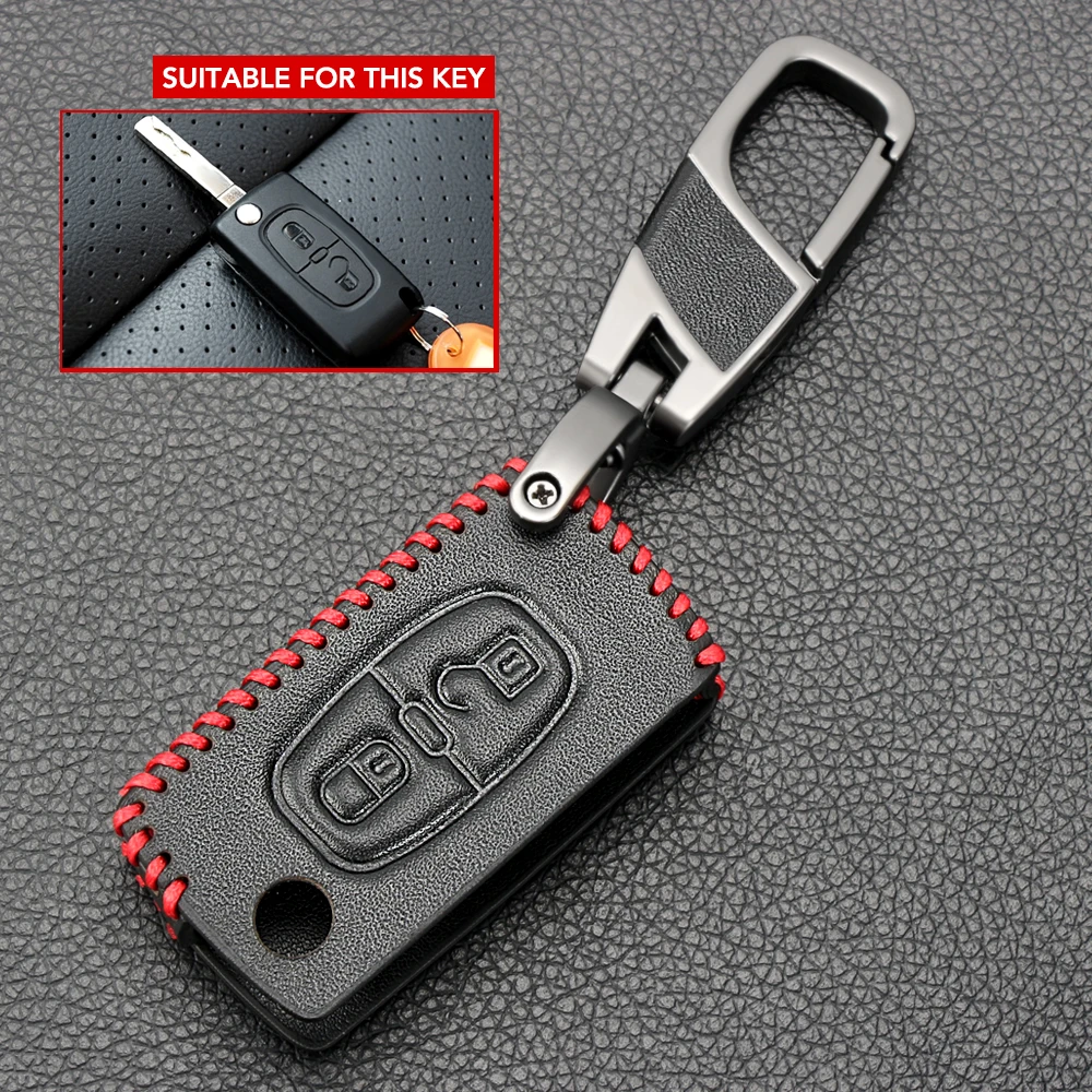 2 buttons Leather Car Key Case For PEUGEOT 207 307 308 407 408 For Citroen C3 C4 C4L C5 C6 Protector Cover
2 buttons Leather Car Key Case For PEUGEOT 207 307 308 407 408 For Citroen C3 C4 C4L C5 C6 Protector Cover