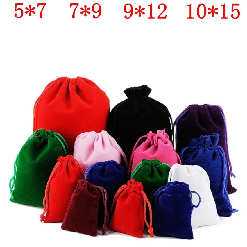 10 pcs/lot 5x7cm 7x9cm 9x12cm 10x15cm Coloful Velvet Pouches Jewelry Packaging Display Drawstring Packing Gift Bags & Pouches
10 pcs/lot 5x7cm 7x9cm 9x12cm 10x15cm Coloful Velvet Pouches Jewelry Packaging Display Drawstring Packing Gift Bags & Pouches