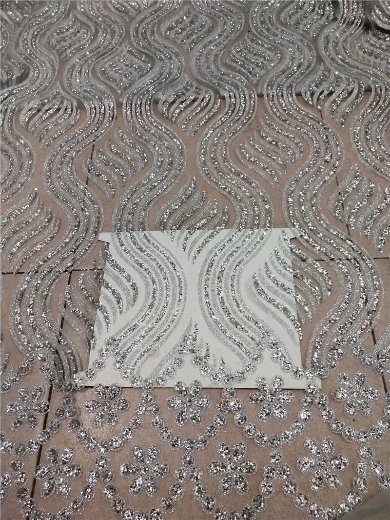 French yarn sparkling silver glue glue high quality wedding fabric performance clothing fabric formal dress H-1810169
French yarn sparkling silver glue glue high quality wedding fabric performance clothing fabric formal dress H-1810169