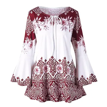 Woman Plus Size Blouses And Shirts 2018 Autumn Floral Printed Flare Sleeve Top Long Sleeve Shirts Blusas Feminina Camisa #L10
Woman Plus Size Blouses And Shirts 2018 Autumn Floral Printed Flare Sleeve Top Long Sleeve Shirts Blusas Feminina Camisa #L10