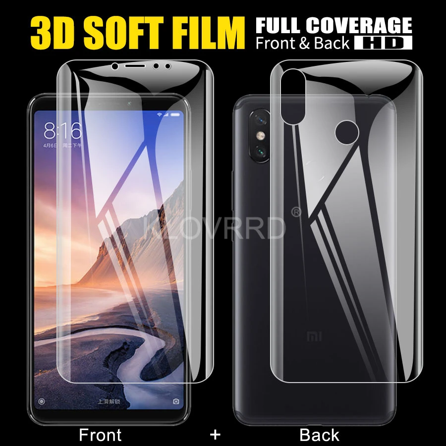 Front Back For Xiaomi Mi 9T PRO 8 SE A1 A2 6X Lite MIX Max 3 Pocophone F1 Screen Full Cover Protector Silicone Hydrogel Sticker
Front Back For Xiaomi Mi 9T PRO 8 SE A1 A2 6X Lite MIX Max 3 Pocophone F1 Screen Full Cover Protector Silicone Hydrogel Sticker