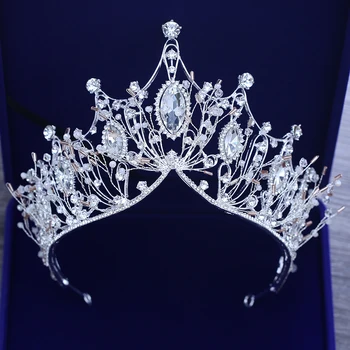 European Rhinestone Crystal Wedding Tiaras Crowns for Bride Pearl Queen Crown Pageant Party Hair Ornaments Jewelry Headdress
European Rhinestone Crystal Wedding Tiaras Crowns for Bride Pearl Queen Crown Pageant Party Hair Ornaments Jewelry Headdress