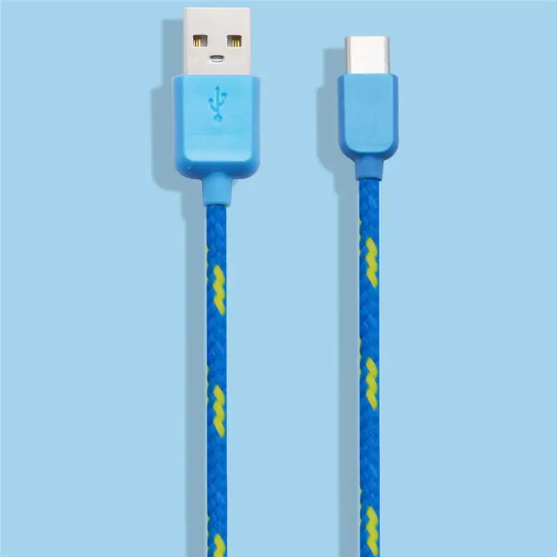 Woweinew Genuine Nylon Braided USB 3 1 font b Type C b font Data Sync Charger