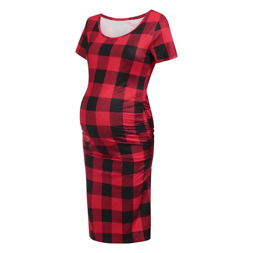 Pregnant dress maxi Women's Plaid Print Short Sleeve Maternity Dress Sundress Clothes ropa embarazada verano
Pregnant dress maxi Women's Plaid Print Short Sleeve Maternity Dress Sundress Clothes ropa embarazada verano