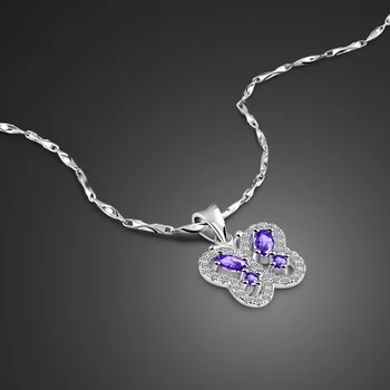 Fashion Girl & Woman Purple Zircon Butterfly Pendant Chain Solid 925 Sterling Silver Jewelry Bohemian Silver Necklace Wholesale
Fashion Girl & Woman Purple Zircon Butterfly Pendant Chain Solid 925 Sterling Silver Jewelry Bohemian Silver Necklace Wholesale