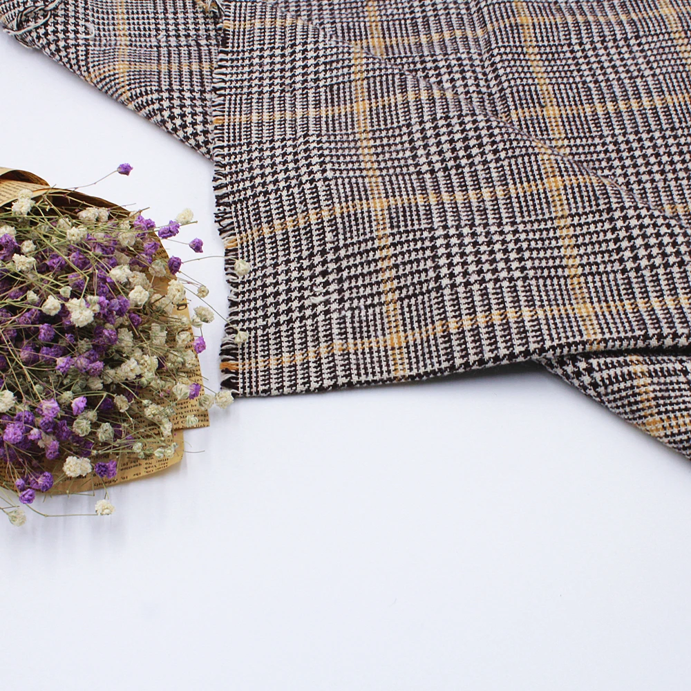 YLSX New Wool Plaid Fabric The Classic Plaid Tweed Is Woven In The British Style for Suiting Wool Fabrics 150cmX50cm 
YLSX New Wool Plaid Fabric The Classic Plaid Tweed Is Woven In The British Style for Suiting Wool Fabrics 150cmX50cm
