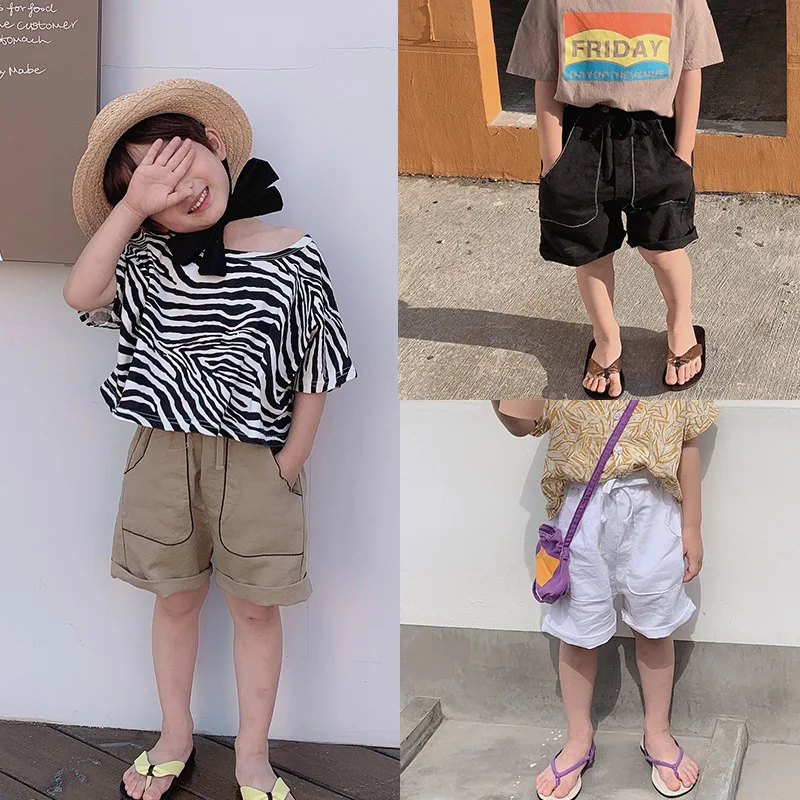 Summer fashion boys cotton solid color casual knee length pants kids loose all-match Five pants
Summer fashion boys cotton solid color casual knee length pants kids loose all-match Five pants