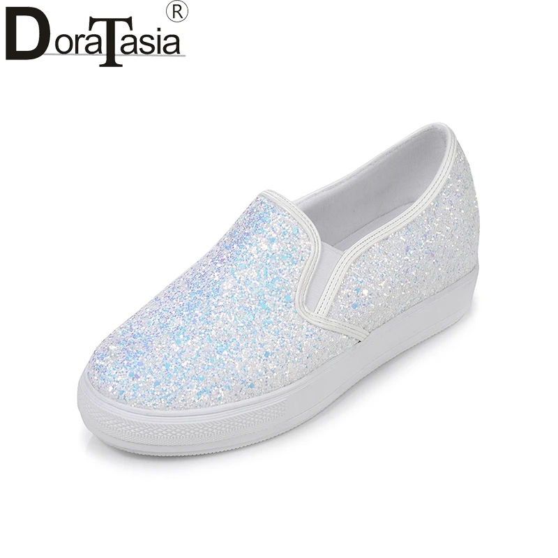 DoraTasia 2019 Spring Autumn Plus Size 30-44 Sweet Glitter Flat Platform Loafers Shoes Woman Slip-On Casual Height Increasing
DoraTasia 2019 Spring Autumn Plus Size 30-44 Sweet Glitter Flat Platform Loafers Shoes Woman Slip-On Casual Height Increasing