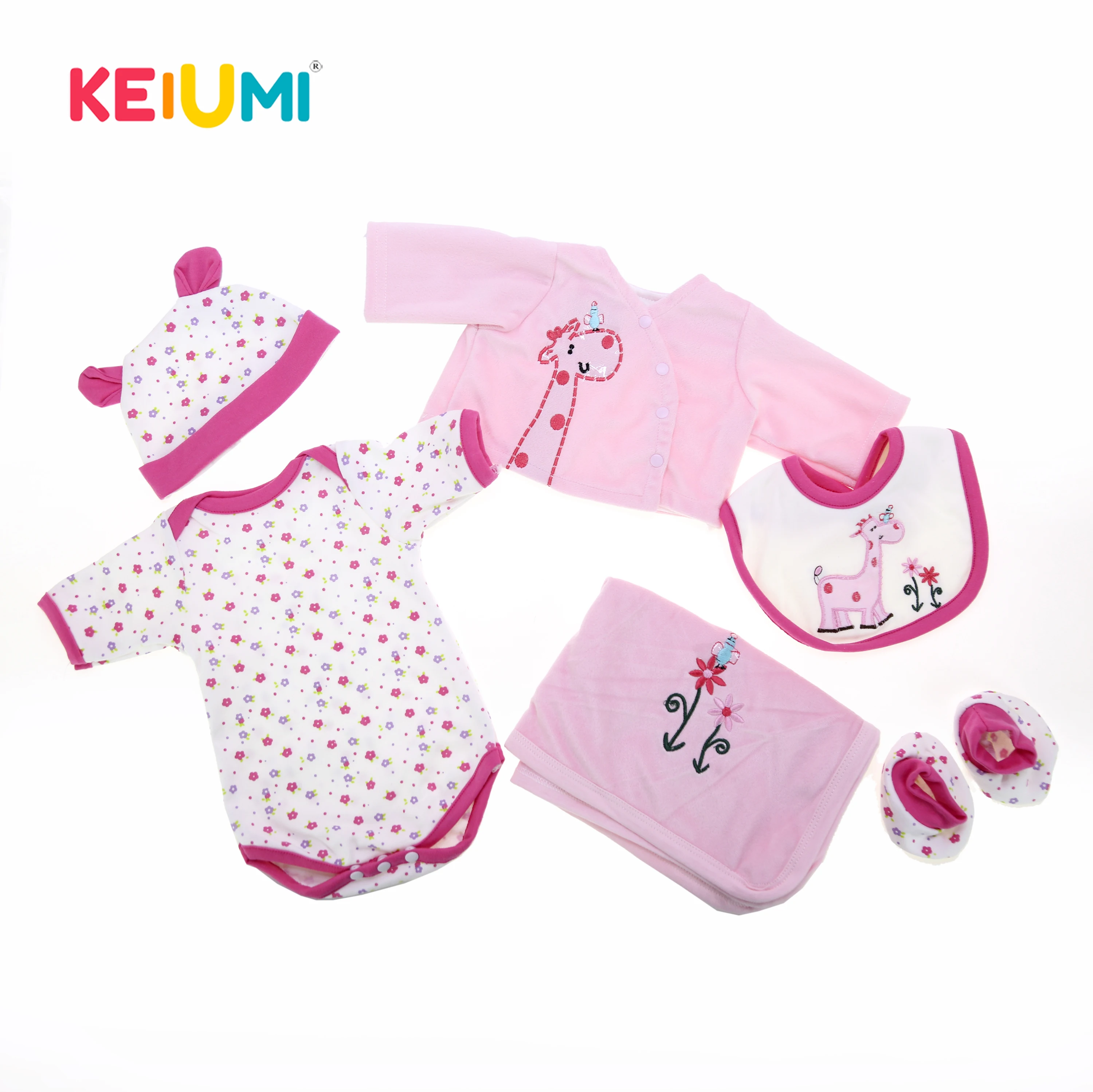 KEIUMI 2019 New Arrival Doll Clothes For 22-23 Inch Reborn Doll Accessories Light Pink With Cartoon 6 Pcs Doll Clothes Sets
KEIUMI 2019 New Arrival Doll Clothes For 22-23 Inch Reborn Doll Accessories Light Pink With Cartoon 6 Pcs Doll Clothes Sets