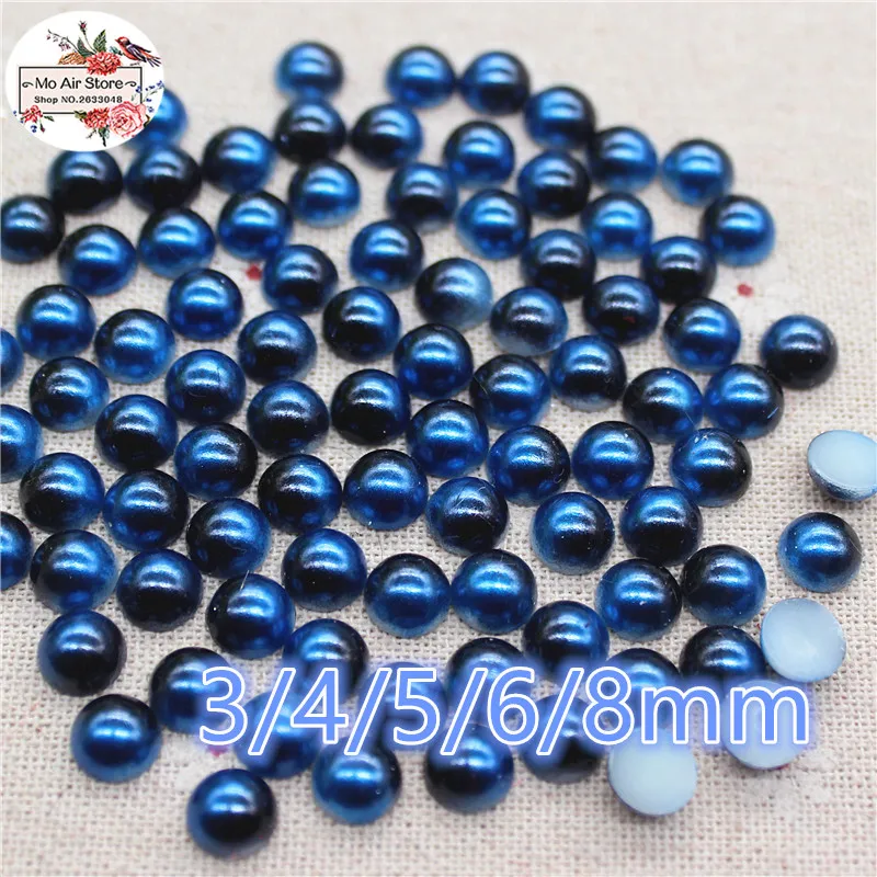 3/4/5/6/8mm deep blue duotone half round pearl Beads ABS Resin Flatback cabochon Simulated pearl Beads DIY beads
3/4/5/6/8mm deep blue duotone half round pearl Beads ABS Resin Flatback cabochon Simulated pearl Beads DIY beads