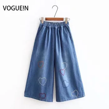 VOGUEIN New Womens Embroidered Heart Denim Jeans Wide Leg Capri Pants Trousers Wholesale
VOGUEIN New Womens Embroidered Heart Denim Jeans Wide Leg Capri Pants Trousers Wholesale