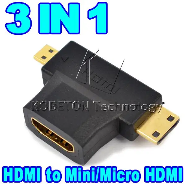 kebidumei New 3 in 1 V1.4 Micro HDMI Mini HDMI Male to HDMI Female Adapter Converter HDMI Cable Cord Connector for HDTV 1080P
kebidumei New 3 in 1 V1.4 Micro HDMI Mini HDMI Male to HDMI Female Adapter Converter HDMI Cable Cord Connector for HDTV 1080P